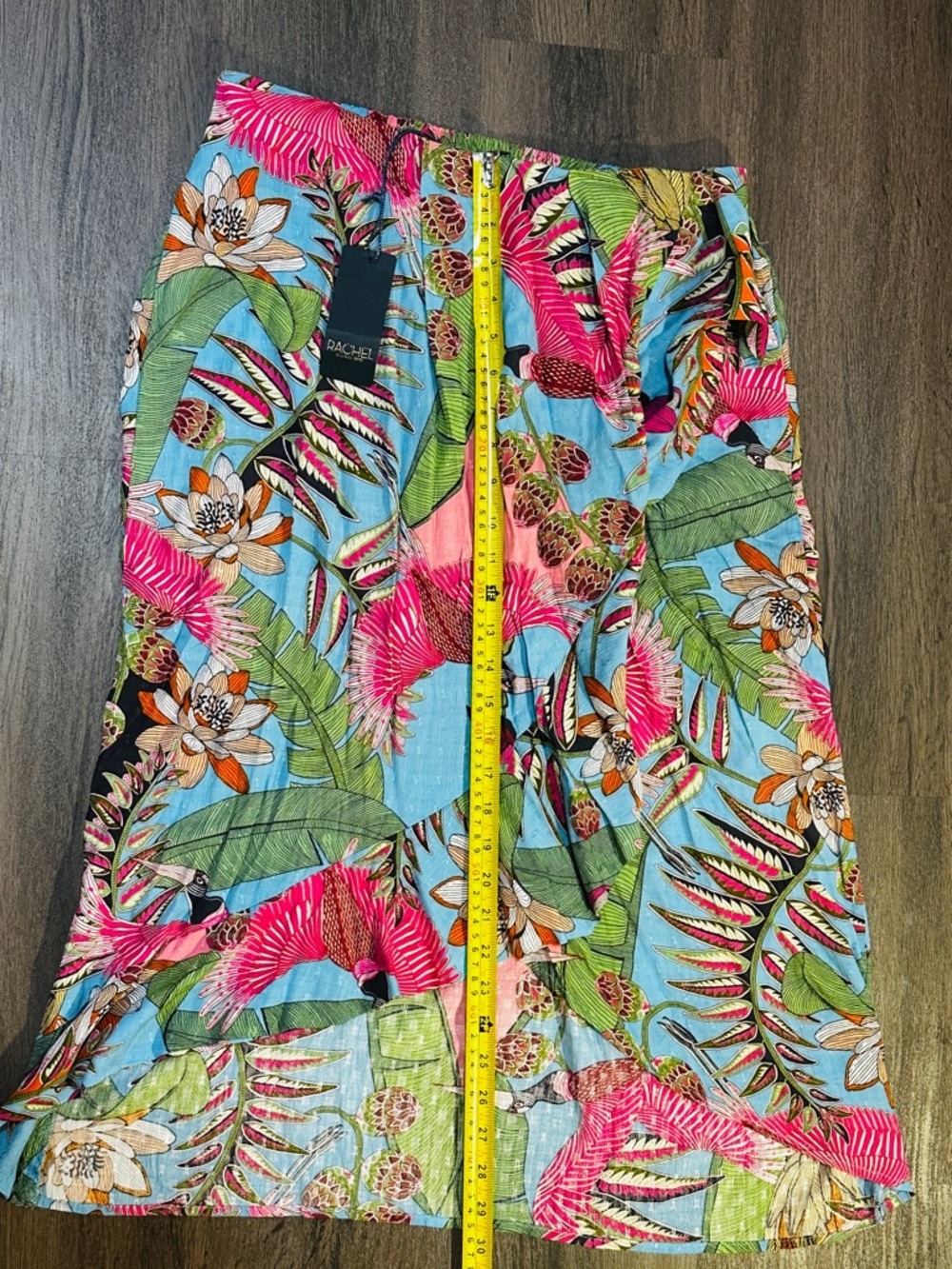 Rachel Roy Tropical Print Wrap Skirt Size M NWT Colorful Floral Bird Resort - Picture 6 of 11